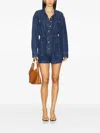 Paige Madigan Buttoned Romper In Blue