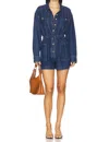 Paige Madigan Long Sleeve Romper In Glimpse In Blue