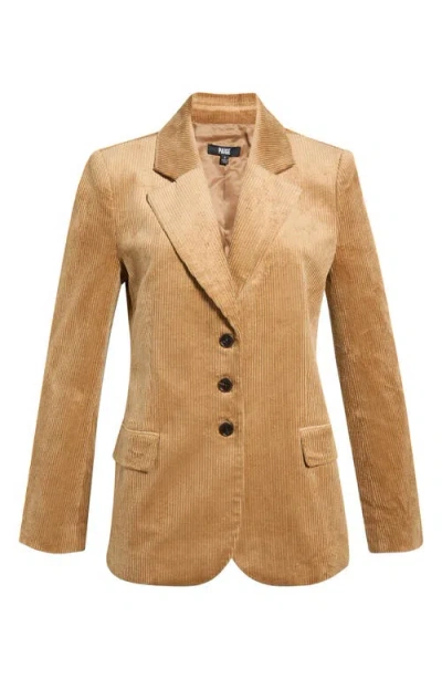 Paige Maeva Cotton Blend Corduroy Jacket In Brown