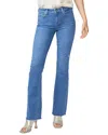 Paige Manhattan Bistro Distressed Slim Bootcut Jean In Blue