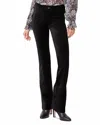 Paige Manhattan High Rise Bootcut Jeans In Black Dye In Black