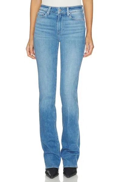 Paige Manhattan Bootcut Pants In Vino Vibes In Blue