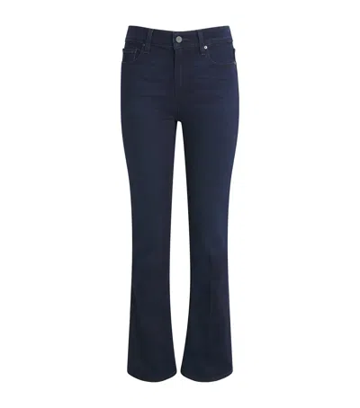 Paige Manhattan High-rise Bootcut Jeans In Blue