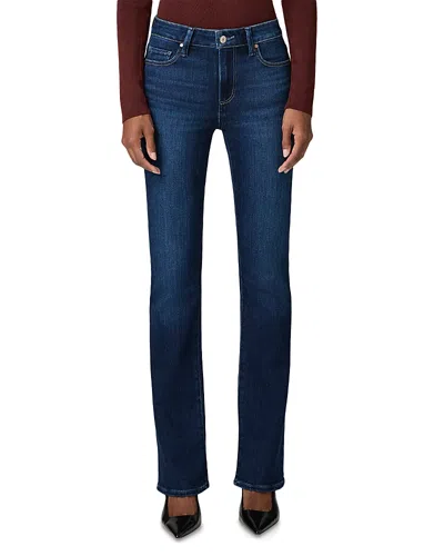 Paige Manhattan High Rise Bootcut Jeans In Straight A In Blue