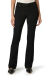Paige Manhattan Mid Rise Slim Bootcut Jeans In Black Shadow In Black