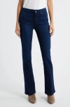 Paige Manhattan High Waist Bootcut Jeans In Blue