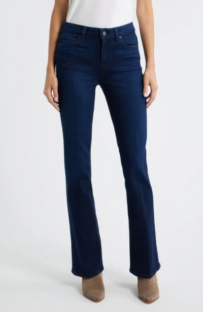 Paige Manhattan High Waist Bootcut Jeans In Blue