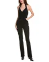 Paige Womens Black Shadow Manhattan Halter-neck Straight-leg Slim-fit Stretch-woven Blend Jumpsuit In Black