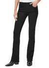 Paige Manhattan Slim Boot Cut Jeans In Black Shadow In Black