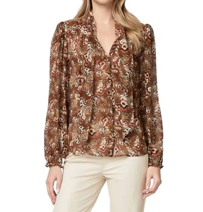 Paige Marcela Blouse In Cinnamon Multi In Brown