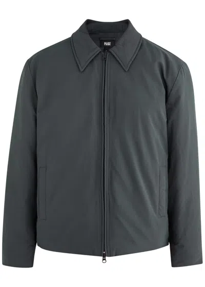 Paige March Padded Cotton-blend Jacket In Grey