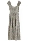 Paige Marchella Printed Short-sleeve Midi Dress In Multicoloured