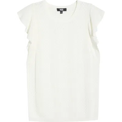 Paige Margo Cap Sleeve T-shirt In White