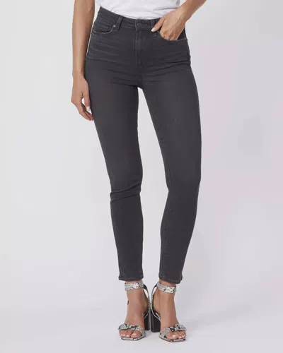 Paige Margot Ankle Jean In Smokey Distressed In Grey