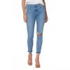 Paige Margot Crop Jean In Sunray In Blue