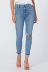 Paige Margot Crop Jean In Sunray In Multi