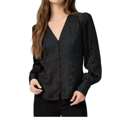 Paige Marielle Jacquard Top In Black