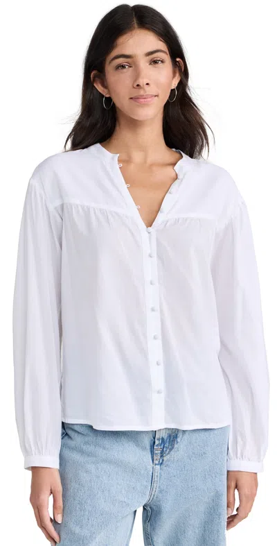Paige Marline Button-front Shirt In White