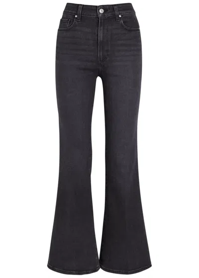 Paige Marlow Flare Stretch-denim Jeans In Black