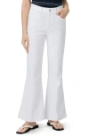 Paige Marlow High Waist Ankle Skimmer Flare Jeans In Crisp White Silver Vintage Hw