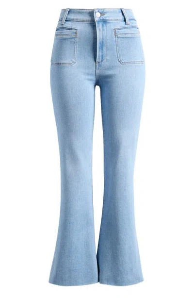 Paige Marlow High Waist Raw Hem Ankle Skimmer Flare Jeans