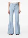 Paige Marlow Jeans In Cotton Blend In Blue