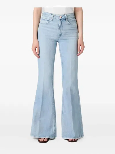 Paige Marlow Jeans In Cotton Blend In Blue