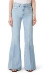 Paige Womens Brightside Marlow Flared Stretch-denim Jeans In Blue
