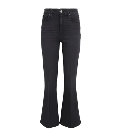 Paige Marlow Skimmer Flared Jeans In Black