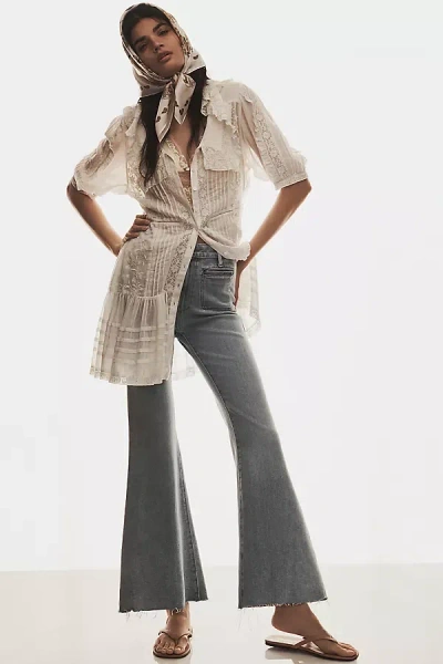 Paige Marlow Skimmer High-rise Flare Jeans In Blue