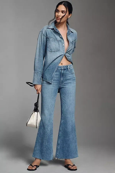 Paige Marlow Skimmer High-rise Flare Jeans In Blue