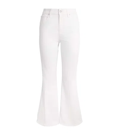 Paige Marlow Skimmer High-rise Flared Jeans In White