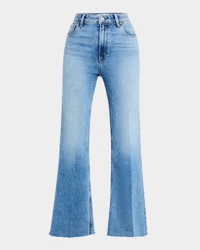 Paige Marlow Skimmer Raw Hem Jeans In Bebop