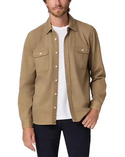 Paige Martin Cotton Blend Pocket Shirt In Brown