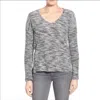 Paige Martine Marled Cotton V Neck Sweater In Multicolor In Multi