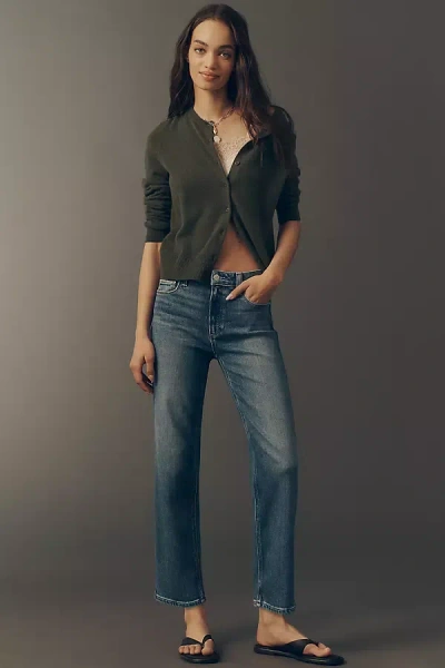 Paige Mason Ankle High-rise Straight-leg Jeans In Blue