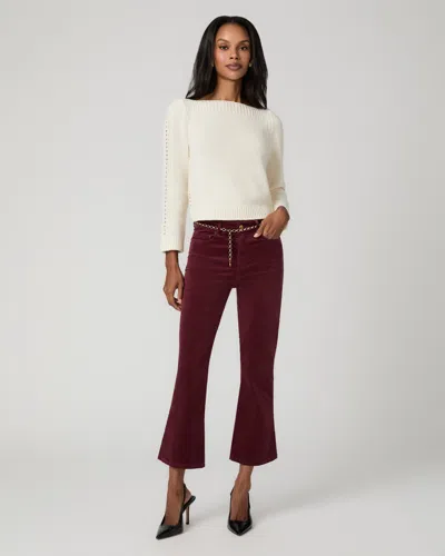 Paige Mason Crop Bootcut Jean In Brown