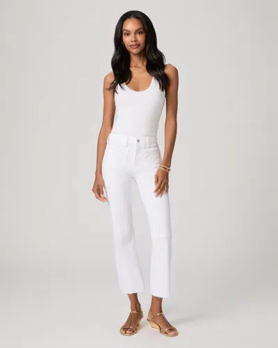 Paige Mason Crop Bootcut Jean In White