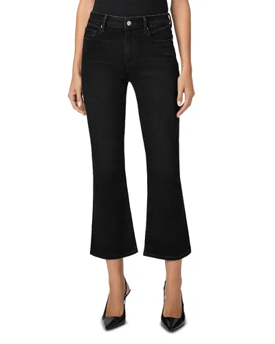 Paige Mason Crop Bootcut Jeans In Yacht Club In Black