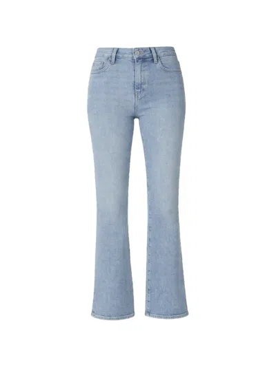 Paige Mason Mid Rise Crop Bootcut Jeans In Blue