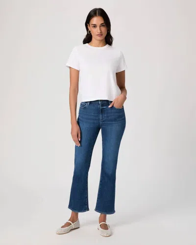 Paige Mason Crop Mid Rise Boot Jean In Toulouse In Blue