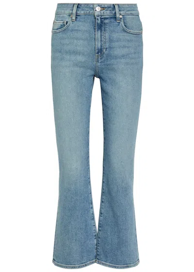 Paige Mason Cropped Boot-leg Jeans In Blue