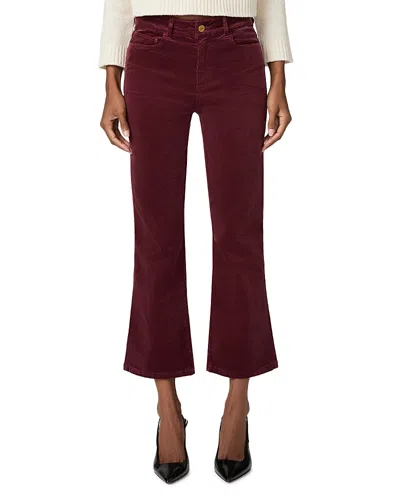 Paige Mason High Rise Ankle Bootcut Jeans In Pinot In Burgundy
