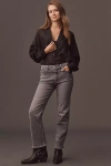 Paige Mason High-rise Straight-leg Jeans In Gray