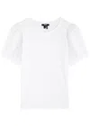 Paige Matcha Puff Sleeve Tee In White