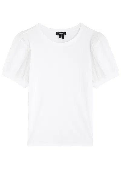 PAIGE PAIGE MATCHA COTTON T-SHIRT