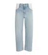 Paige Maternity Arellia Barrel-leg Jeans In Blue
