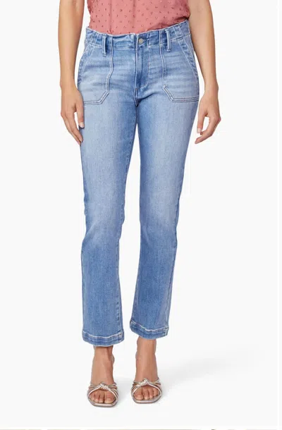 Paige Mayslie Ankle Straight Leg Jeans In Mel In Blue