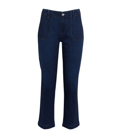 Paige Mayslie Straight Ankle Jeans In Navy