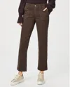 PAIGE MAYSLIE STRAIGHT ANKLE PANT IN RICH CHOCOLATE
